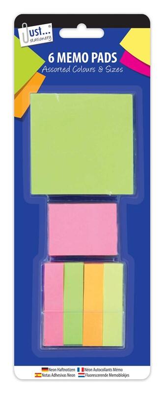 Neon Sticky Notes Asst Colors