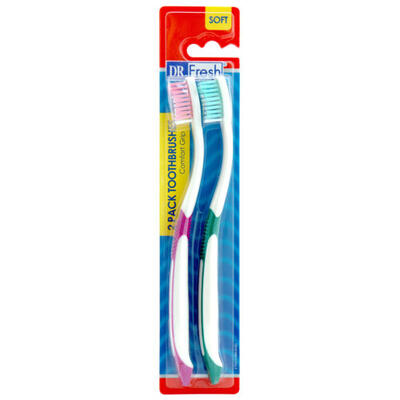 Dr Fresh Toothbrush Soft 2 ct