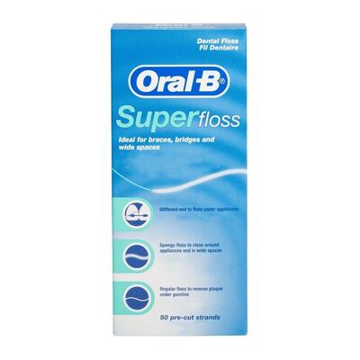 Oral-B SuperFloss Pre-Cut Strands 50ct