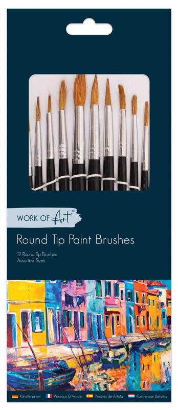 Natural Artist Brushes 12ct