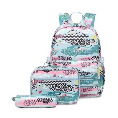 Turquoise 3pcs Backpack Set