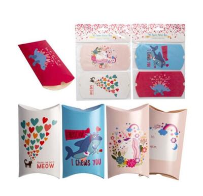 Valentine Favor Pillow Box 4ct Assorted