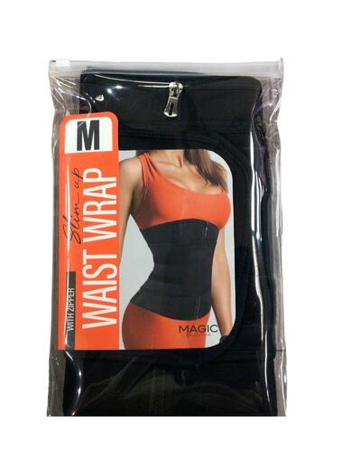 Magic Slim Up Waist Wrap With Zipper Medium 1 count