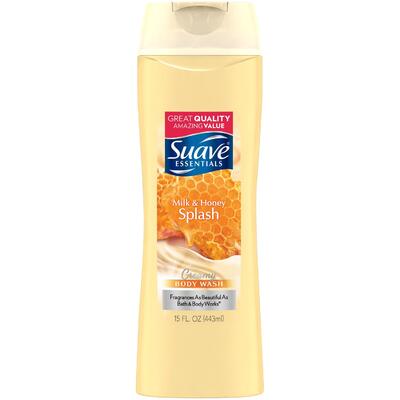 Suave Essentials Milk & Honey Creamy Body Wash 15oz