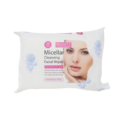 Beauty Formulas Micellar Cleansing Facial Wipes 25 count