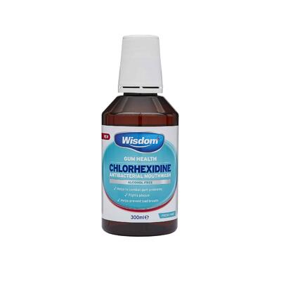 Wisdom Chorhexidine Mouth Wash Fresh Mint 300ml