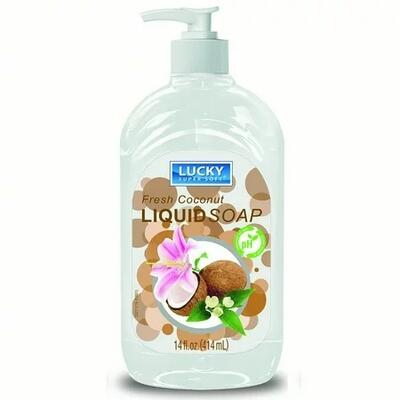 Lucky Super Soft Clear Liquid Soap Coconut 14oz