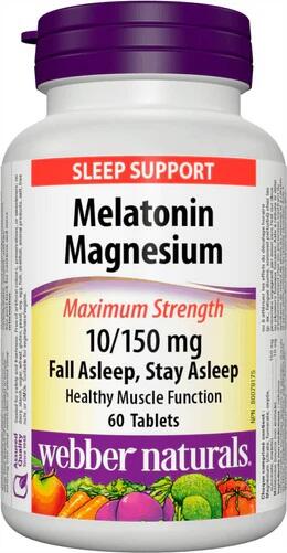 Webber Melatonin Magnesium 10/150mg 60 Tabs