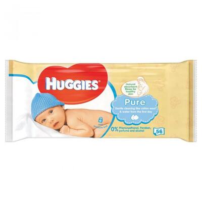 Huggies Pure Baby Wipes 56ct