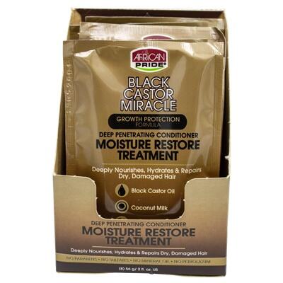 African Pride Black Castor Miracle Mositure Restore Treatment  2 oz