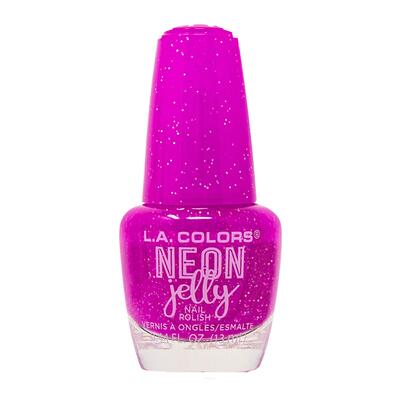 L.A Colors Purple Shock Neon Jelly Nail Polish 13ml