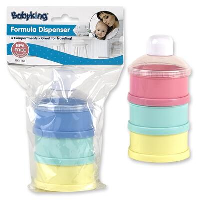 Baby King 3 Compartment Formula Dispenser Assorted 1 count