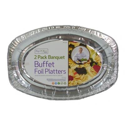 Fig & Olive 2pk Large Buffet Foil Platters