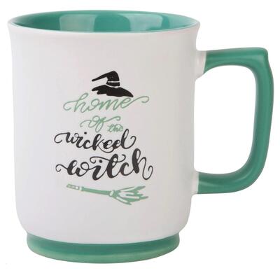 White & Turquoise Witch Mug 18oz