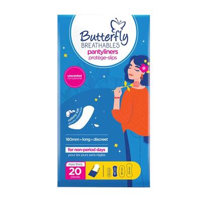 Butterfly Breathables Pantyliners 20ct