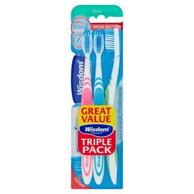 Wisdom Regular Toothbrush Firm 3 pack