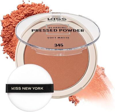 Kiss Blurring Pressed Powder Warm Coconut 345