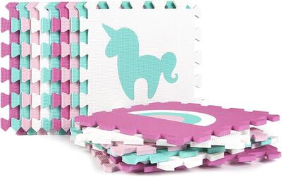 Tadpoles Rainbows & Unicorn Foam Playmat