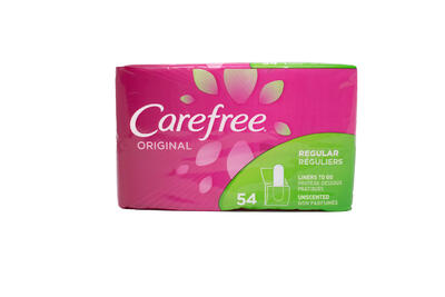 Carefree Original Regular to Go Pantiliners Unscented 54 ct