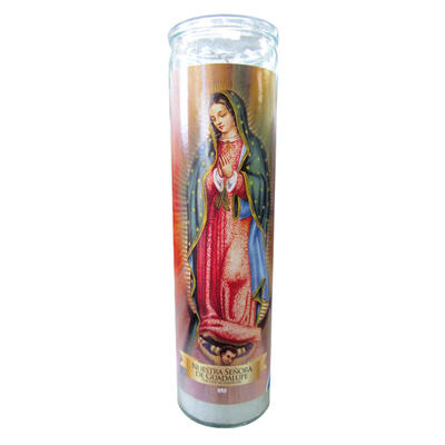 7 Days Virgen Gaudalupe White Candle