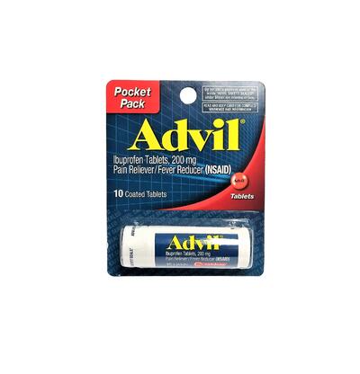 Advil Tablets Pocket Pack 12/10's