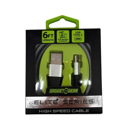 Gadget Gear Elite USB Type C Cable 6ft 1 count