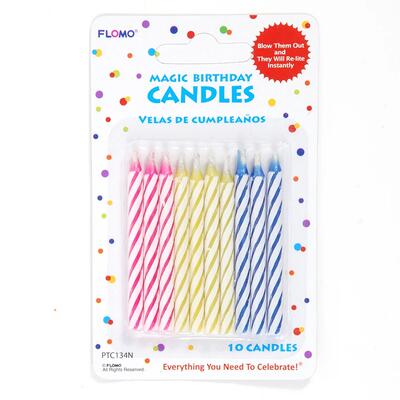 Striped Magic Birthday Candles 2.2