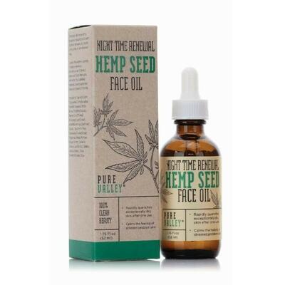 Pure Valley Night Time Renewal Hemp Seed Face Oil 1.75oz