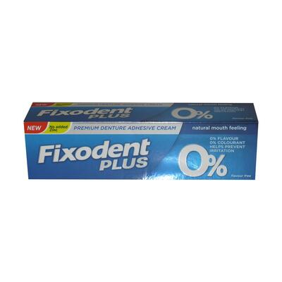 Fixodent Plus 0% Denture Adhesive cream Flavour Free 47 g