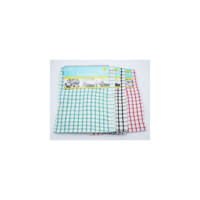 Tea Towels Mono Check 2ct