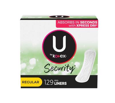 U by Kotex Security Lightdays Pantiliners Unscented Regular 129 count