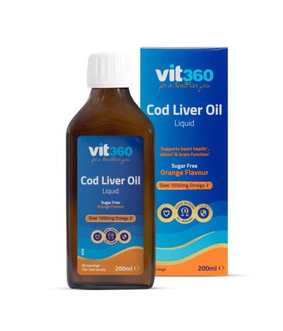 Vit360 Cod Liver Oil Orange Flavour 200 ml