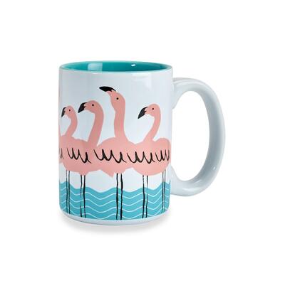 Flamingo White Mug White/Pink 16oz