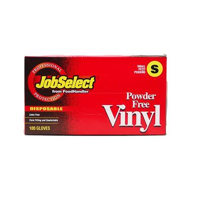 Job Select Powder Free Vinyl Glove Small 100 count