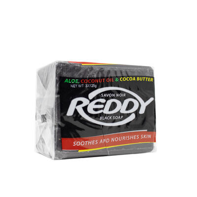 Reddy Black Soap Aloe, Coconut Oil & Cocoa Butter 3 count