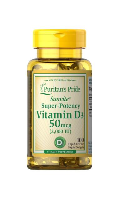 Purtian Pride Vitamin D3 5mcg 100ct