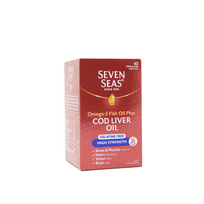 Seven Seas Pure Cod Liver Oil High Strength 60 Capsules