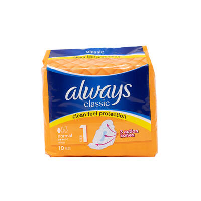 Always Classic Pads With Wings Normal Size 1 10 count