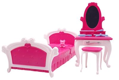 Girls Favourite Bedroom & Make-up Table Play Set