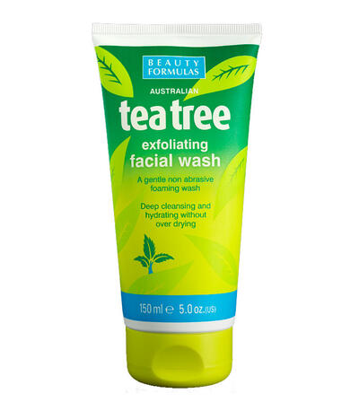 Beauty Formulas Tea Tree Exfoliating Facial Wash 150ml