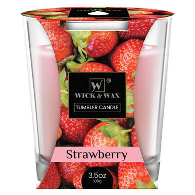 Wick & Wax Tumbler Candle Strawberry 3.5oz