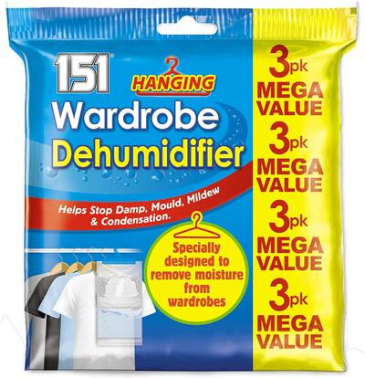 151 Hanging Wardrobe Dehumidifier 3 x 180g