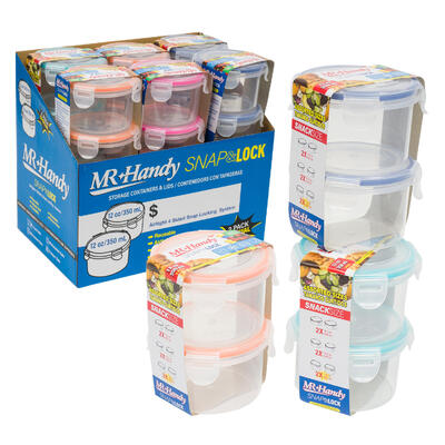 Mr Handy Snap & Lock Round Food Container 11.8oz