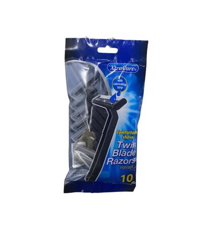 XtraCare Twin Blade Razors For Men 10 pack