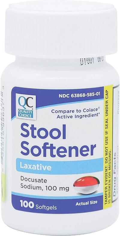 QC Stool Softener 100 Softgels