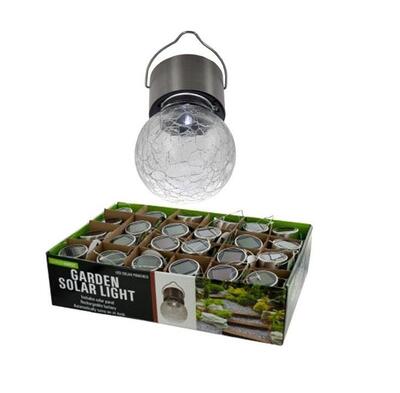 Crackle Glass Garden Solar Light 1 count