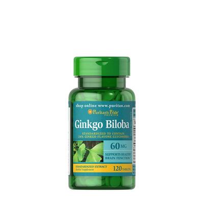 Puritan's Pride Ginkgo Biloba Standardized Extract 60 mg 120 Softgels