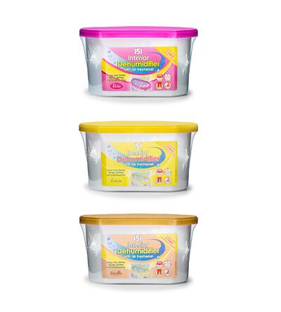 Scented Dehumidifier Assorted Rose/Lemon/Vanilla 400ml