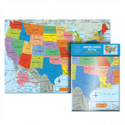 MAP OF USA WALL POSTER