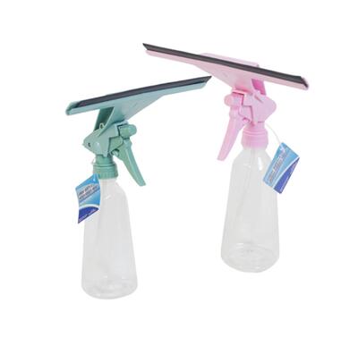 Spray Bottle With Squeegee Head Assorted